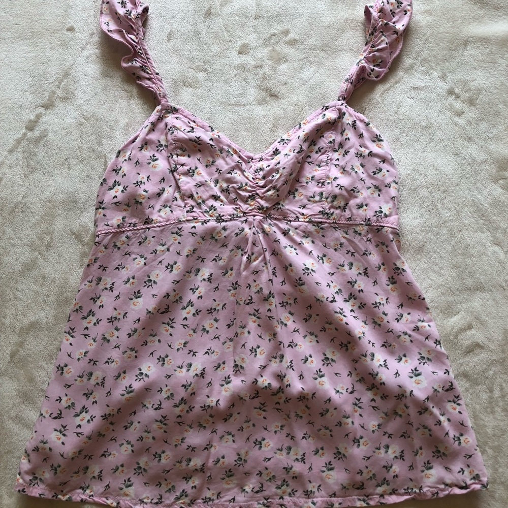 ABERCROMBIE Pink Floral Tank